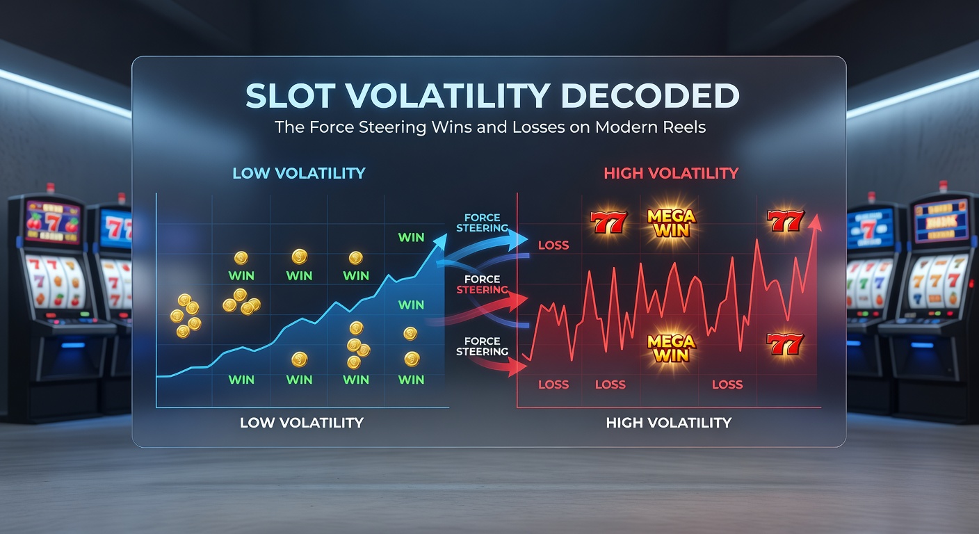 Chart comparing low, medium, and high volatility payout distributions over 1000 spins